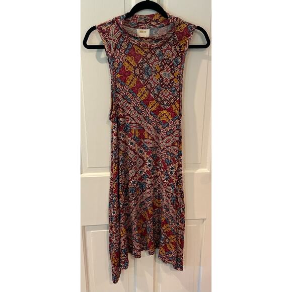 Maeve by Anthropologie Lilt Sleeveless Swing Dress in Red‎ Size Small Petite - Picture 1 of 5